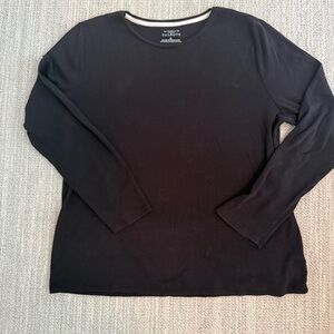 Talbots Womens Black cotton long sleeve shirt